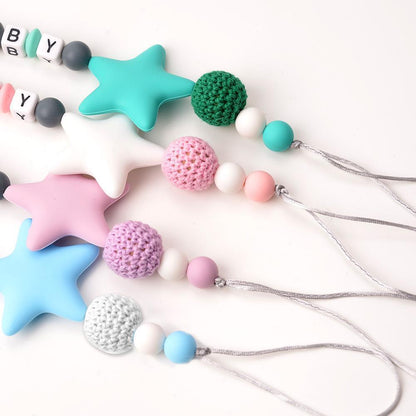 Soothing Pacifier Clip Silicone Teether Anti-drop Chain