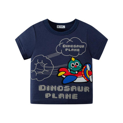 Children's short sleeved T-Shirt Medium and small children's cartoon top