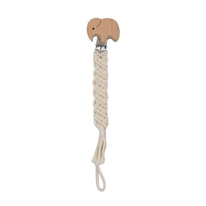 Beech Hand-woven Rope Pacifier Clip Anti-drop Chain