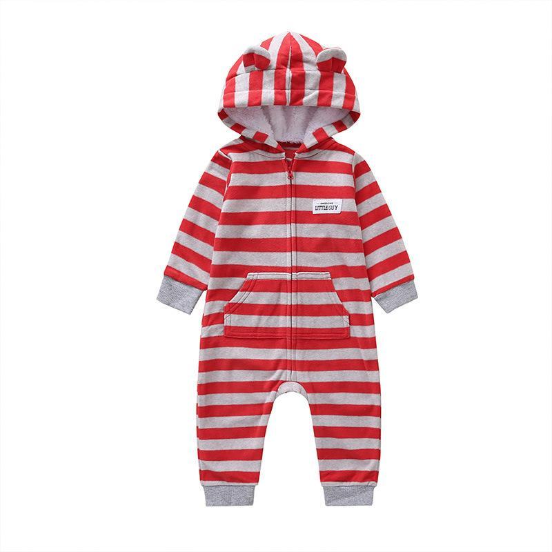Baby Jumpsuit Hooded Long Sleeve Suit