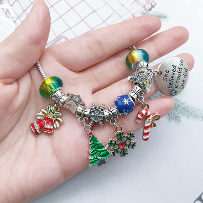 Christmas Children's Bracelet Set Handmade DIY Large Hole