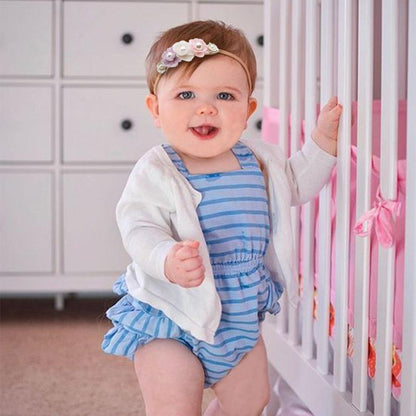 Baby Beige Pearl Rhinestone Nylon Headband