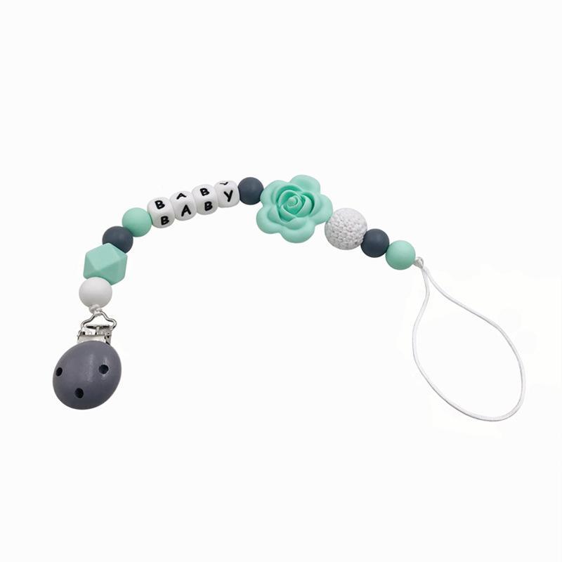 Baby Pacifier Clip Teether Toy Silicone Anti-drop Chain