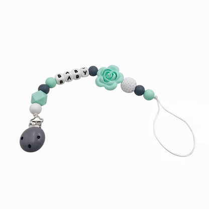 Baby Pacifier Clip Teether Toy Silicone Anti-drop Chain