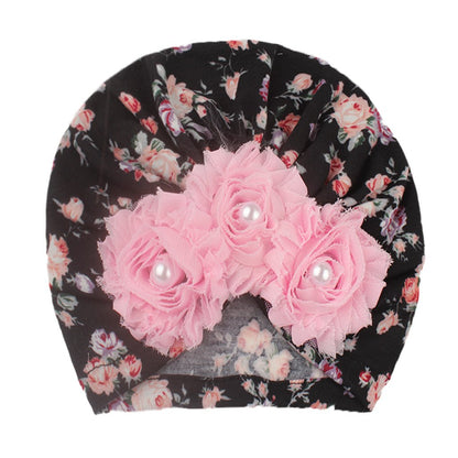 Baby Soft Printed Children's Hat Sunflower  Pullover Hat