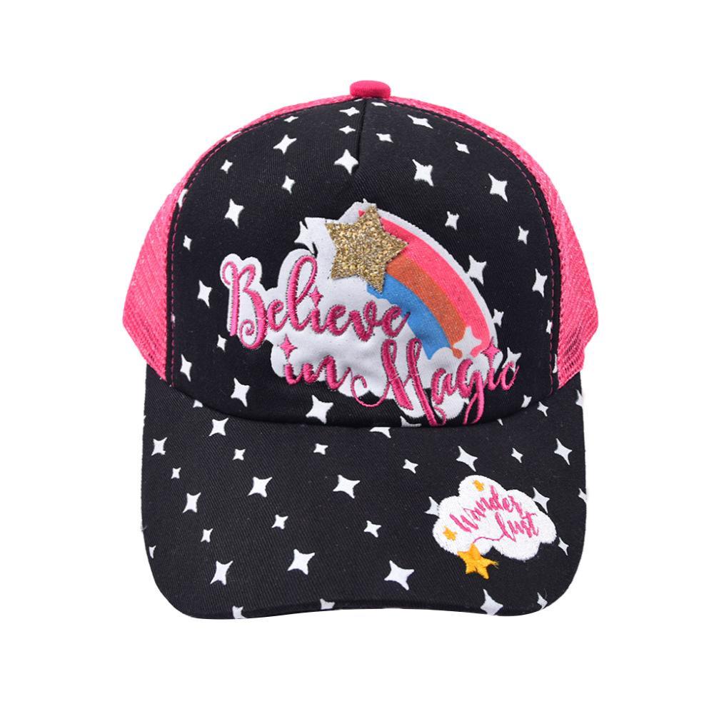 Children's Embroidered Letter Baseball Cap Sunshade Net Hat