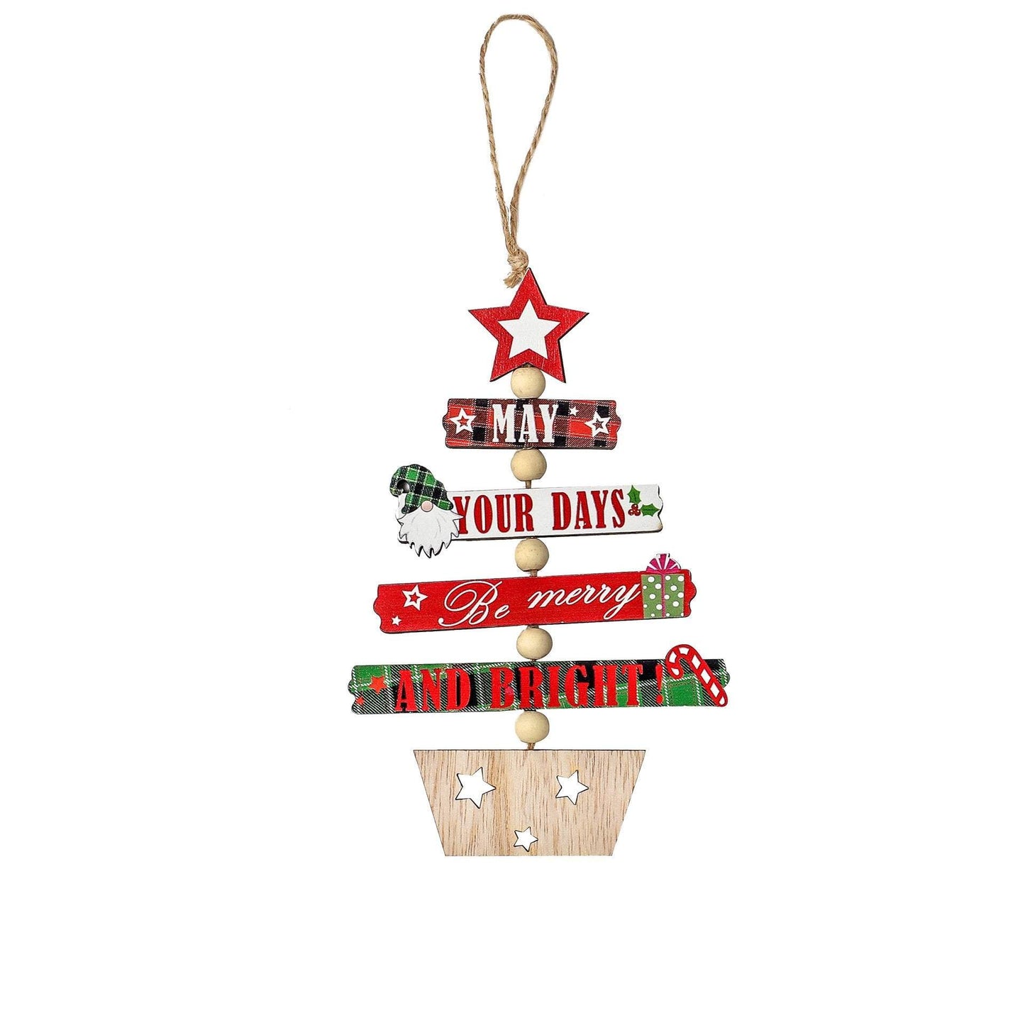 Christmas Wooden Decorative Pendant Christmas Tree Ornaments