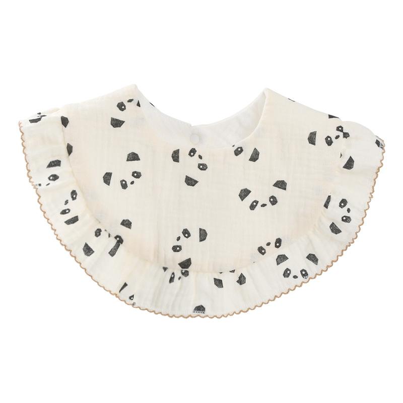 Baby Unisex Rainbow Love heart Polka dots Print Baby Bibs