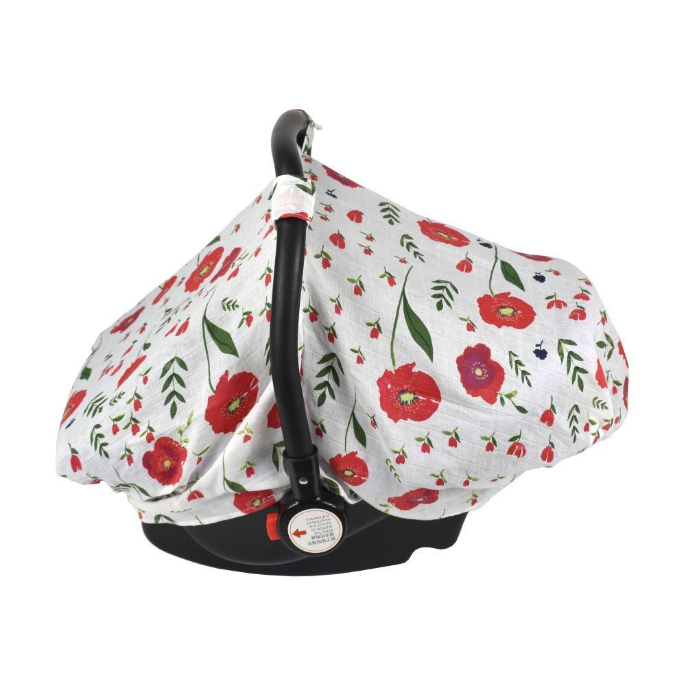 Soft Muslin Cotton Car Seat Canopy,Gauze Car Seat Cover