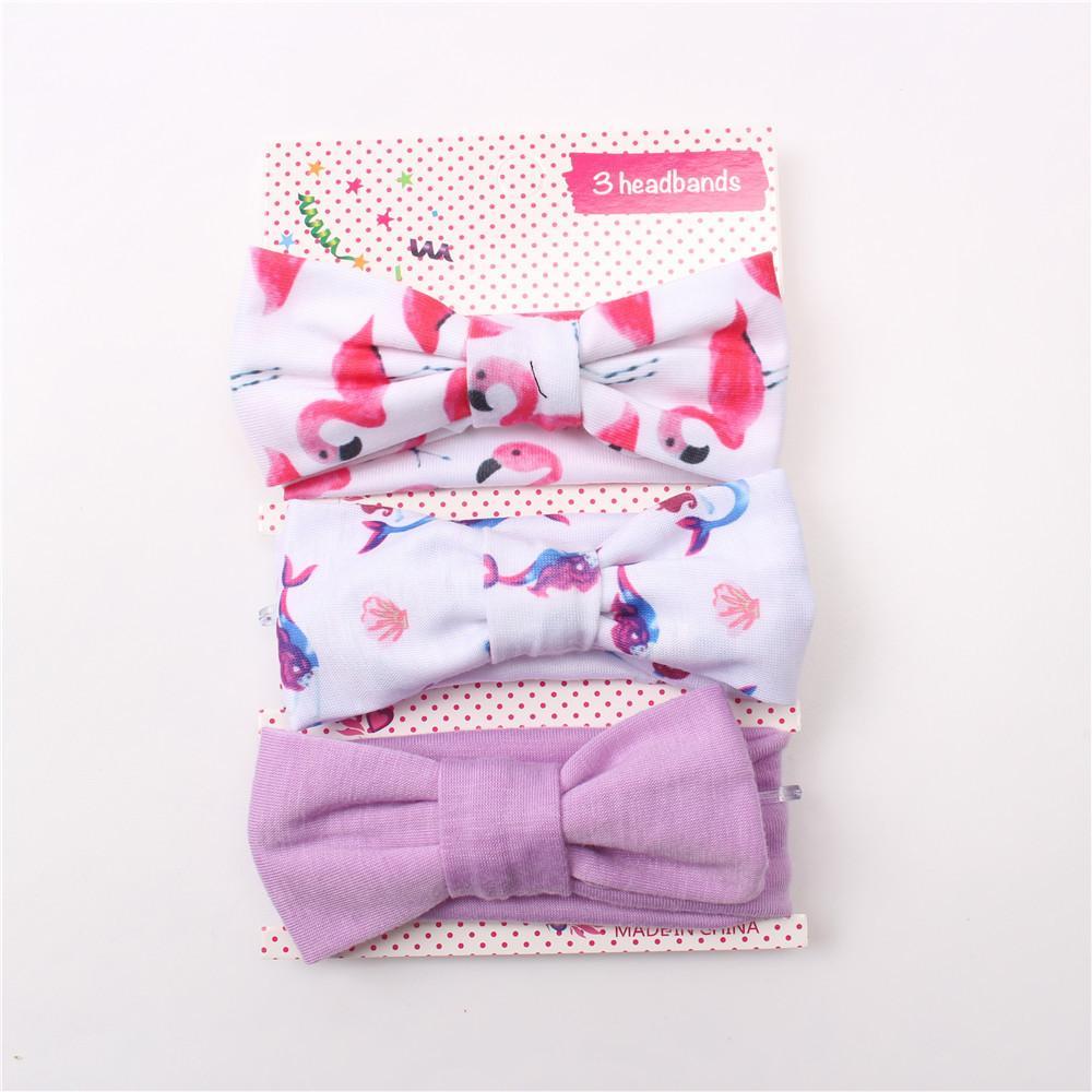 Baby Hair Band Three-piece Printed Headband Children's Bow