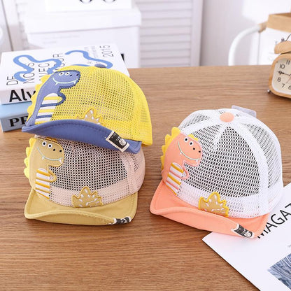 Children's Outdoor Cute Dinosaur Print Mesh Cap
