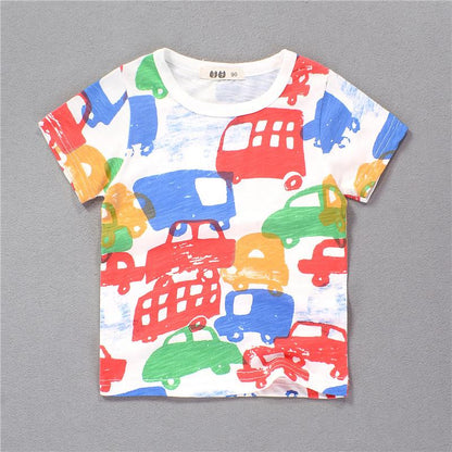 Boys' short sleeve cotton children's T-shirt