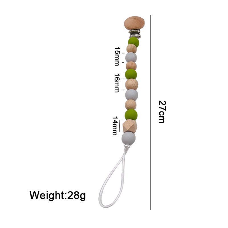 Infant Silicone Pacifier Clip Anti-drop Chain Beech Avocado Bracelet