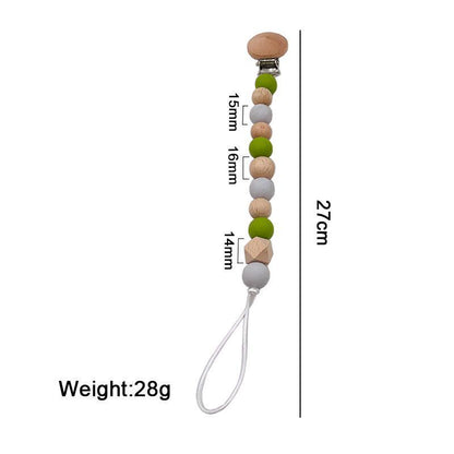 Infant Silicone Pacifier Clip Anti-drop Chain Beech Avocado Bracelet