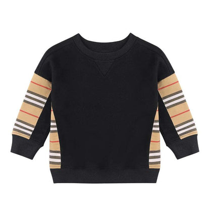 Children's Cotton Terry Striped Colorblock Pullover