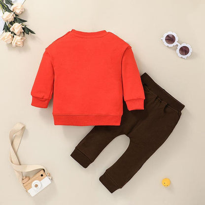 Children's Wear Fox Style Set Long Sleeve Pullover