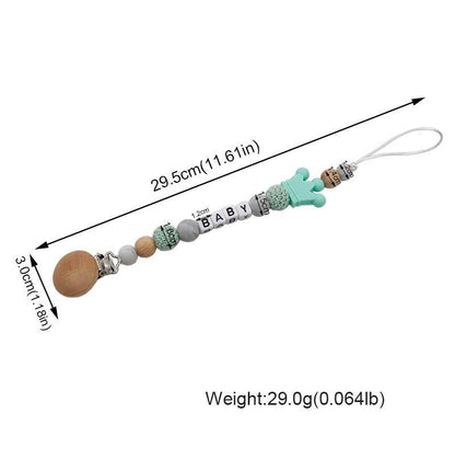 Silicone Crown Pacifier Clip Baby Teether Toy Anti-drop Chain