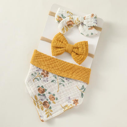 Baby Saliva Towel Nylon Headband Set