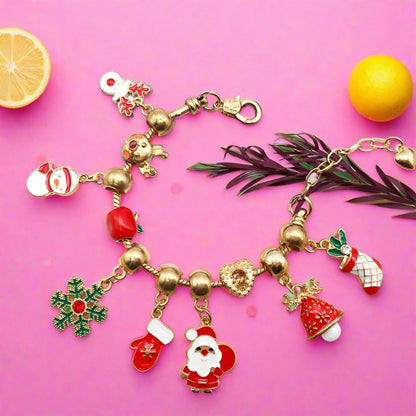 Christmas Children's Bracelet Set Handmade DIY Large Hole