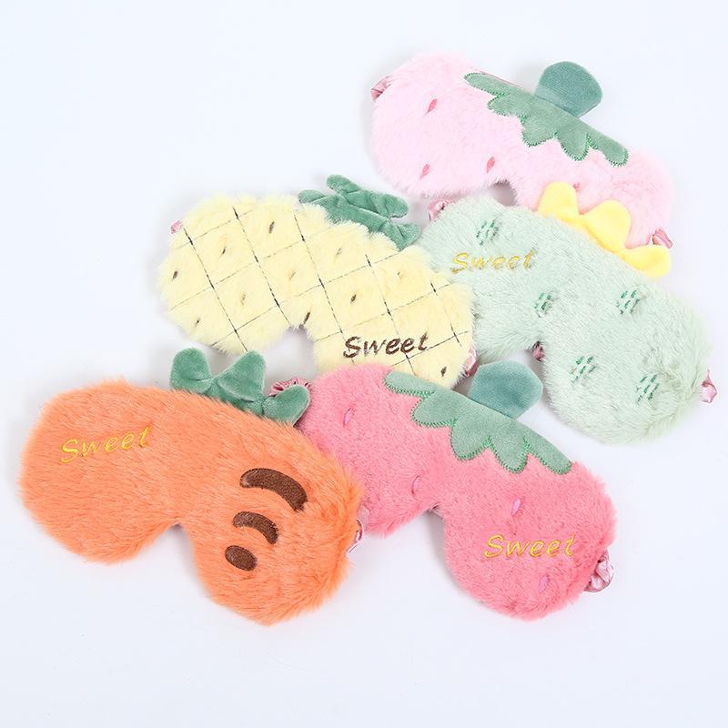 Fruit Style Plush Eye Patch Breathable Sleep Eyeshade