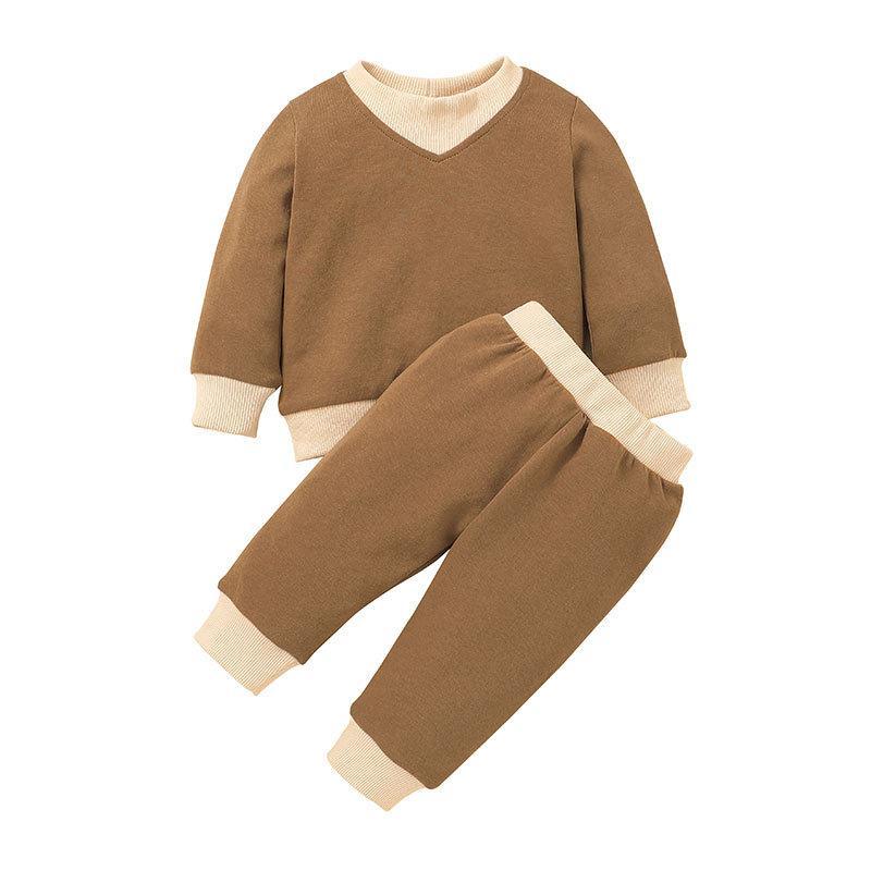 Children's Pullover Long Sleeve Pants Two-Piece Set