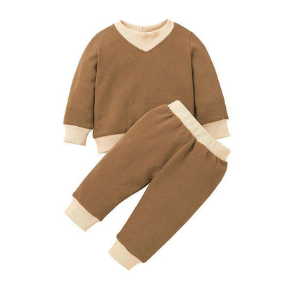 Children's Pullover Long Sleeve Pants Two-Piece Set
