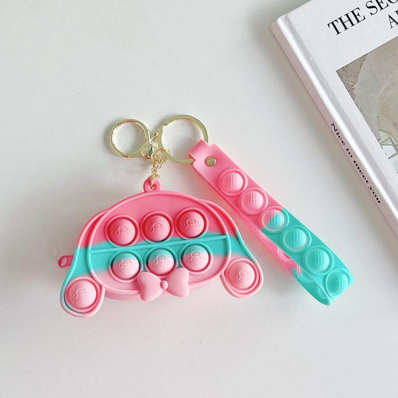 Cartoon Silicone Mini Bag Rabbit Pendant Keychain