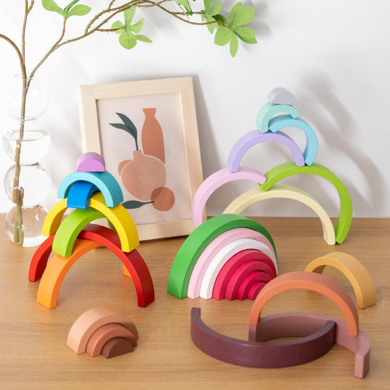 Children's Rainbow Building Block Educational Toy