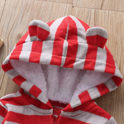 Baby Jumpsuit Hooded Long Sleeve Suit