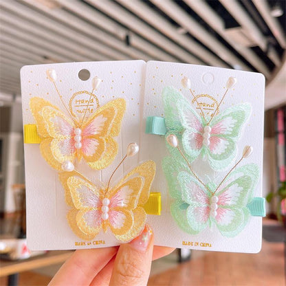 2pcs/set Children's Hairpin Butterfly Hair Clip