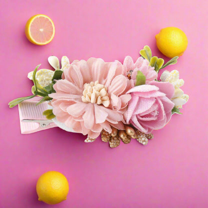 Pink Simulation Headflower Hair Accessories