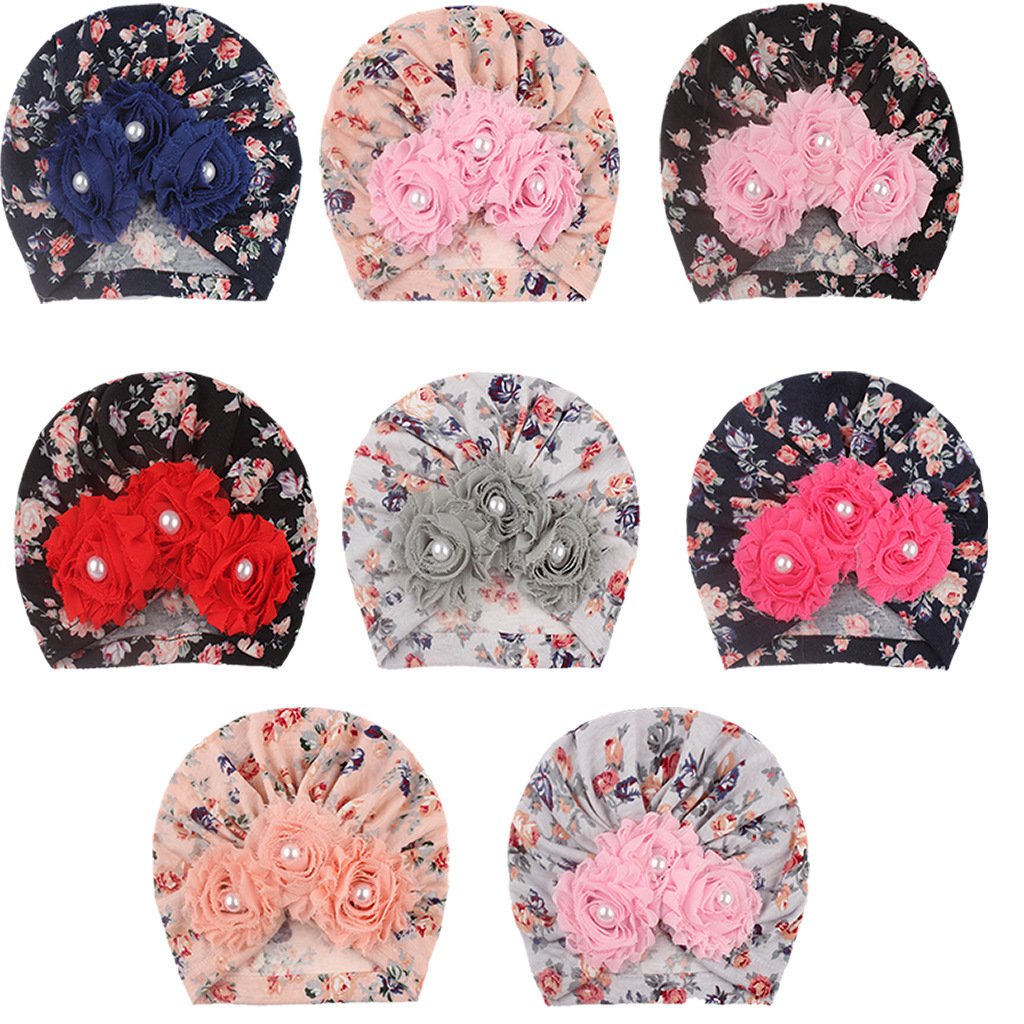 Baby Soft Printed Children's Hat Sunflower  Pullover Hat