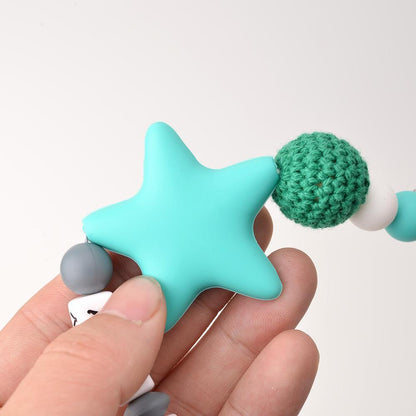 Soothing Pacifier Clip Silicone Teether Anti-drop Chain
