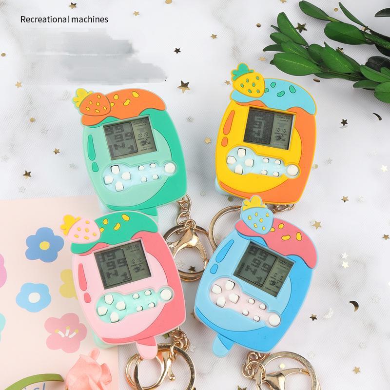 Strawberry Ice Cream Game Pendant Keychain