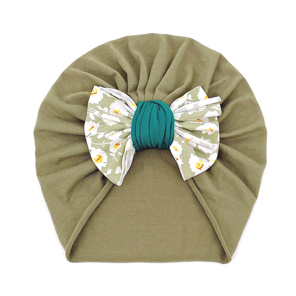 Cute Printed Bow Hat Children's Comfortable Warm Baby Hats