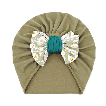 Cute Printed Bow Hat Children's Comfortable Warm Baby Hats