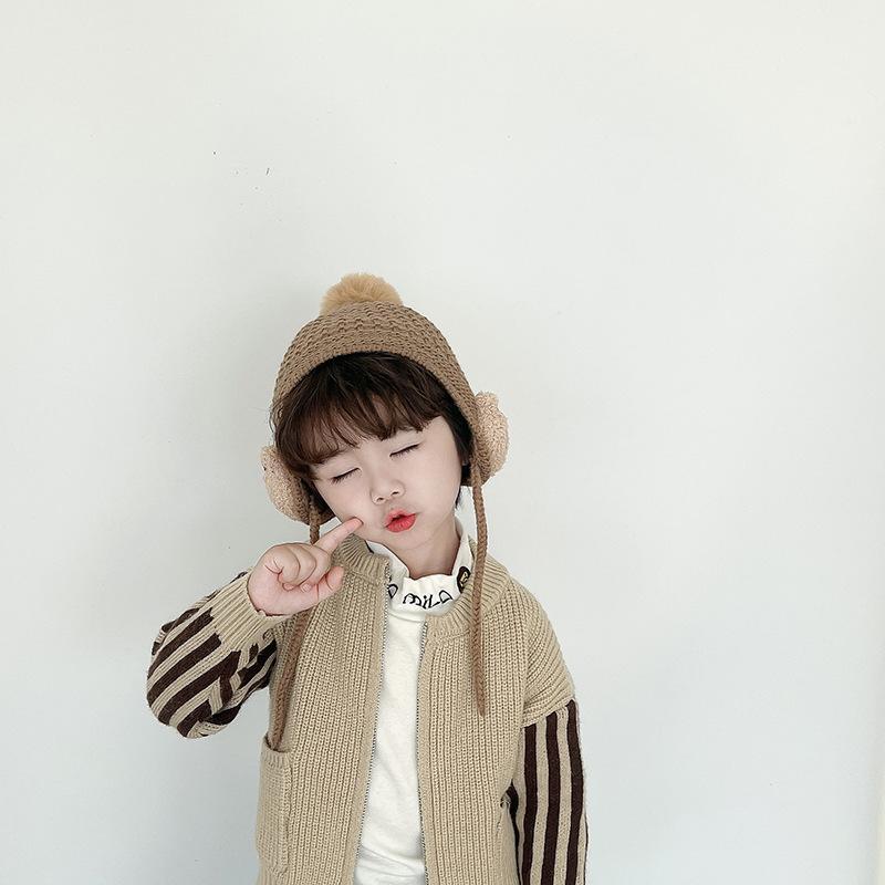 Children's Thickened Warm Knitted Hat Ear Protection Hat