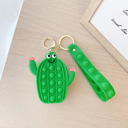 Small Keychain Coin Purse Spaceman Bear Fingertip Toy