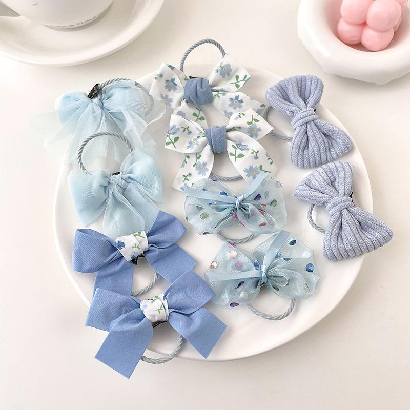 Children's Color Bow Hair Rope High Elasticity