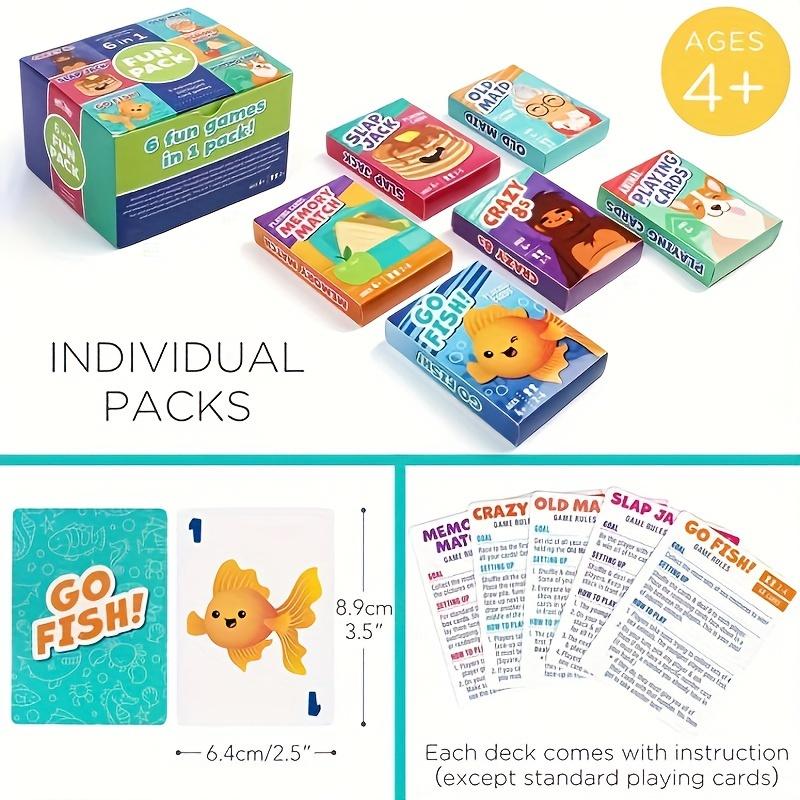LotFancy Card Games for Kids 6 Decks