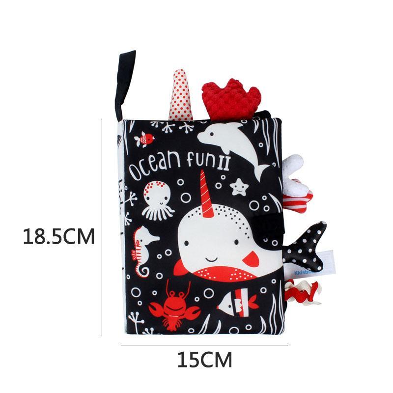 Baby Cloth Book, Stereoscopic Tail Can't Tear Books Toys