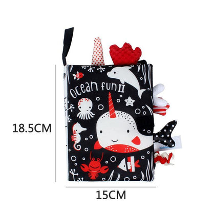 Baby Cloth Book, Stereoscopic Tail Can't Tear Books Toys
