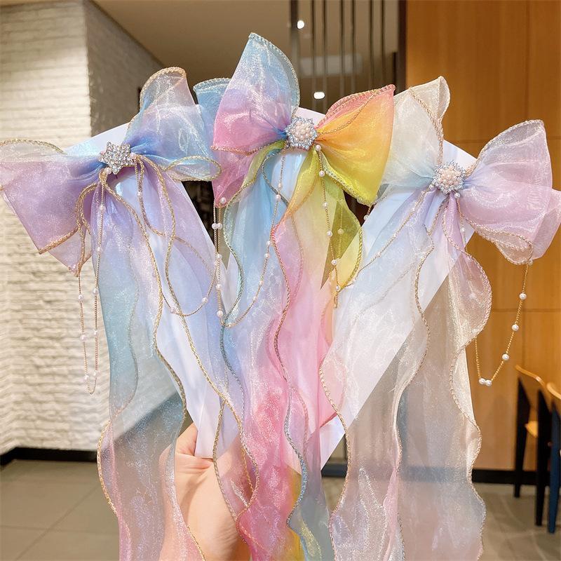 Children's Bow Ribbon Hairpin Little Girl Hair Accessories
