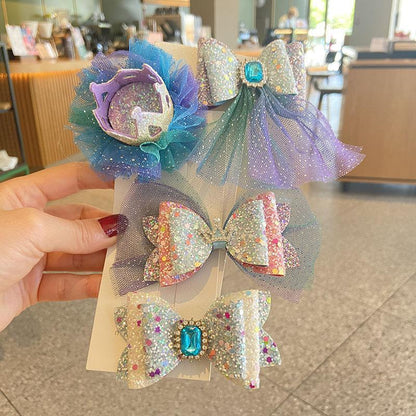 Children's Bow Hairpin Crown Headdress