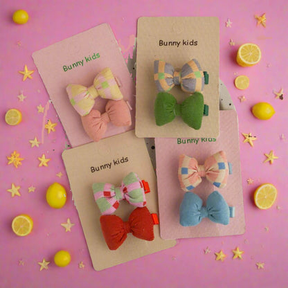 Children's Solid Color Bow Hairpin