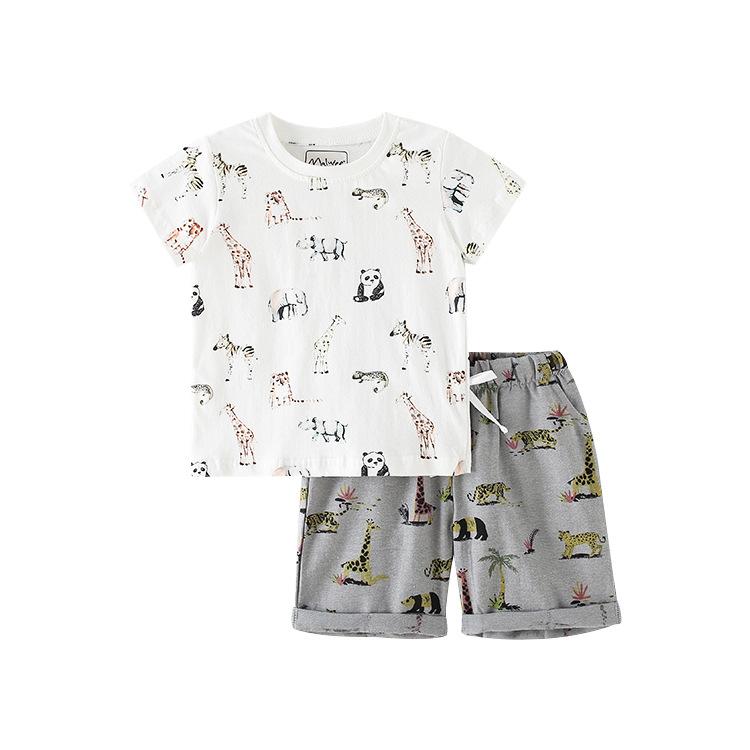 Children's short sleeved shorts two piece set