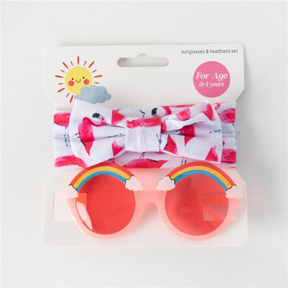 Children's Sunglasses Print Headband Two-Piece Set