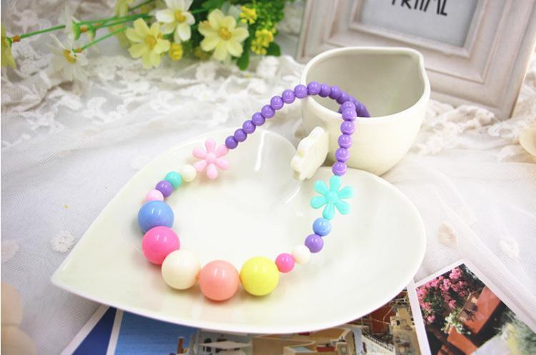 Children's Necklace Colorful Princess Acrylic Necklace