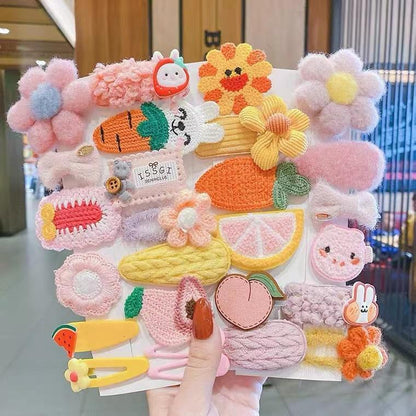 Plush Children Cartoon Hairpin