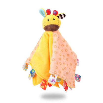 Baby Animal Comfort Towel with Rattle Plush Toy
